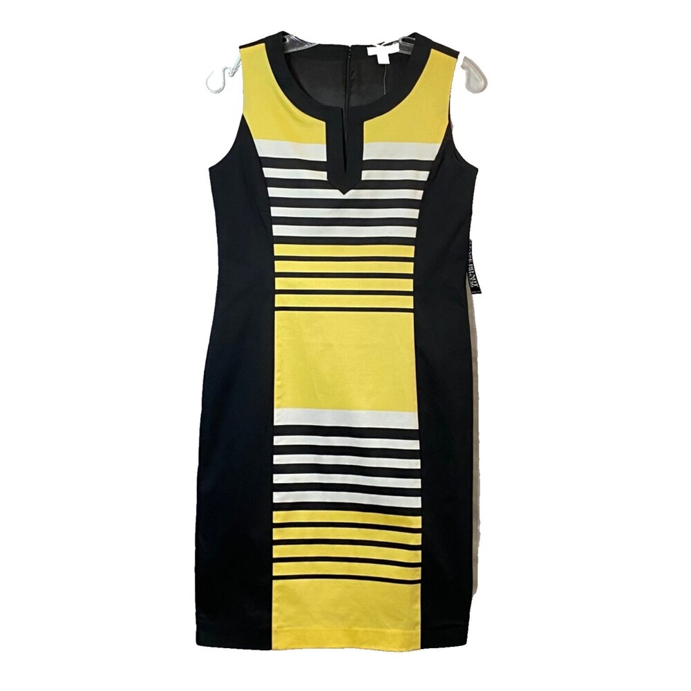 New York & Company Sheath Dress Womens Size 0 Multicolor Sleeveless Lined NWT